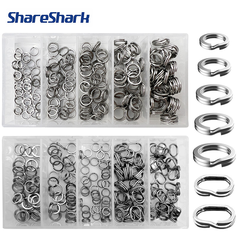 Fishing Quest - ShareShark 200개/박스 고강도 스테인리스 스틸 스플릿