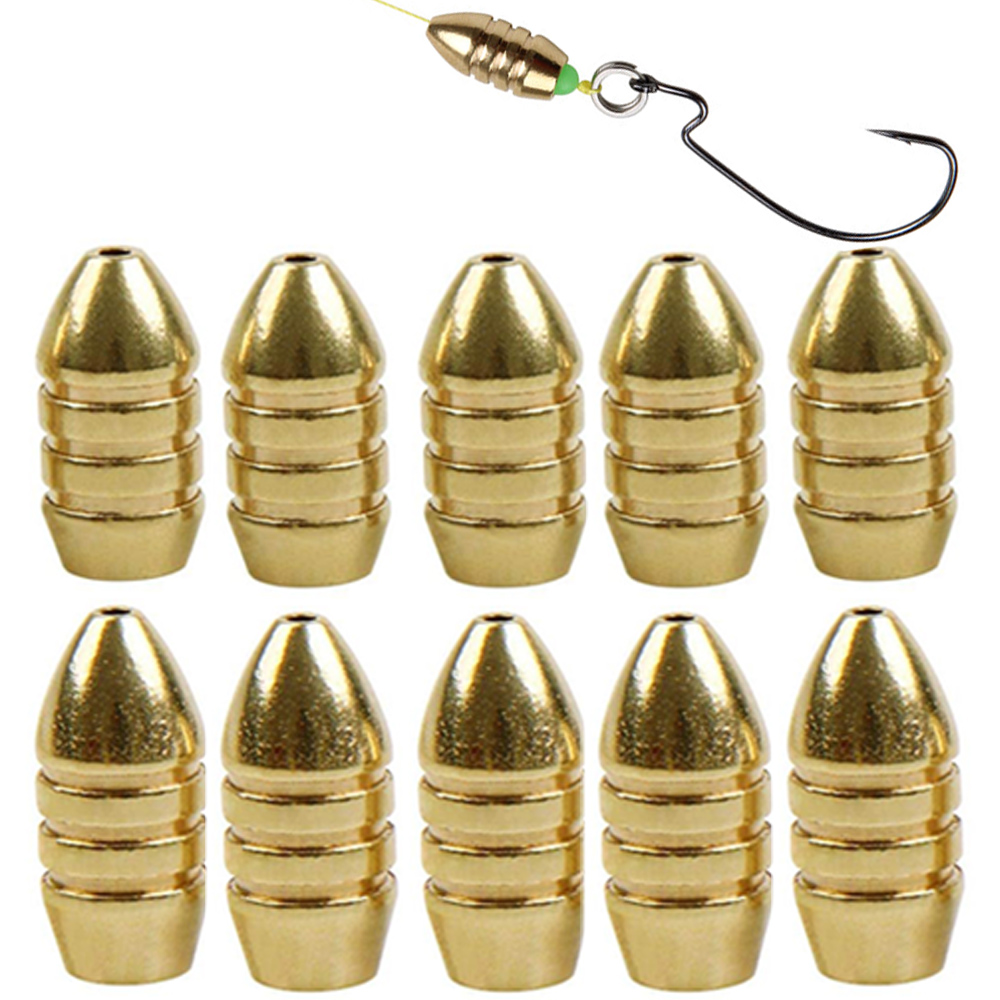 Fishing Equipment Shop - 황동 낚시 무게추 구리 총알 싱커,