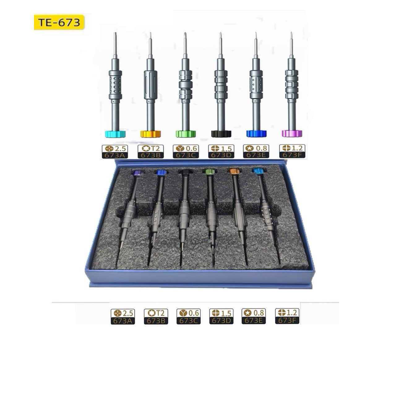 Fly Fishing Set - 고경도 자석 플라이피쉬 스크루드라이버 TE-673/674 고정밀