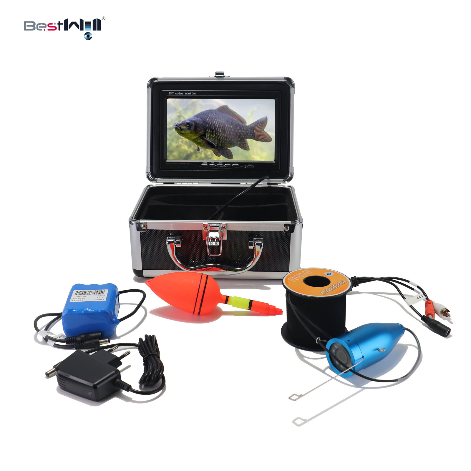 Underwater Fishing Camera - 7인치 IPS 스크린 15/20/30M 1000TVL DVR
