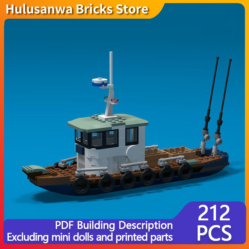 Fishing Equipment For 6 Year Old - 클래식 낚시 보트 모델 MOC 빌딩