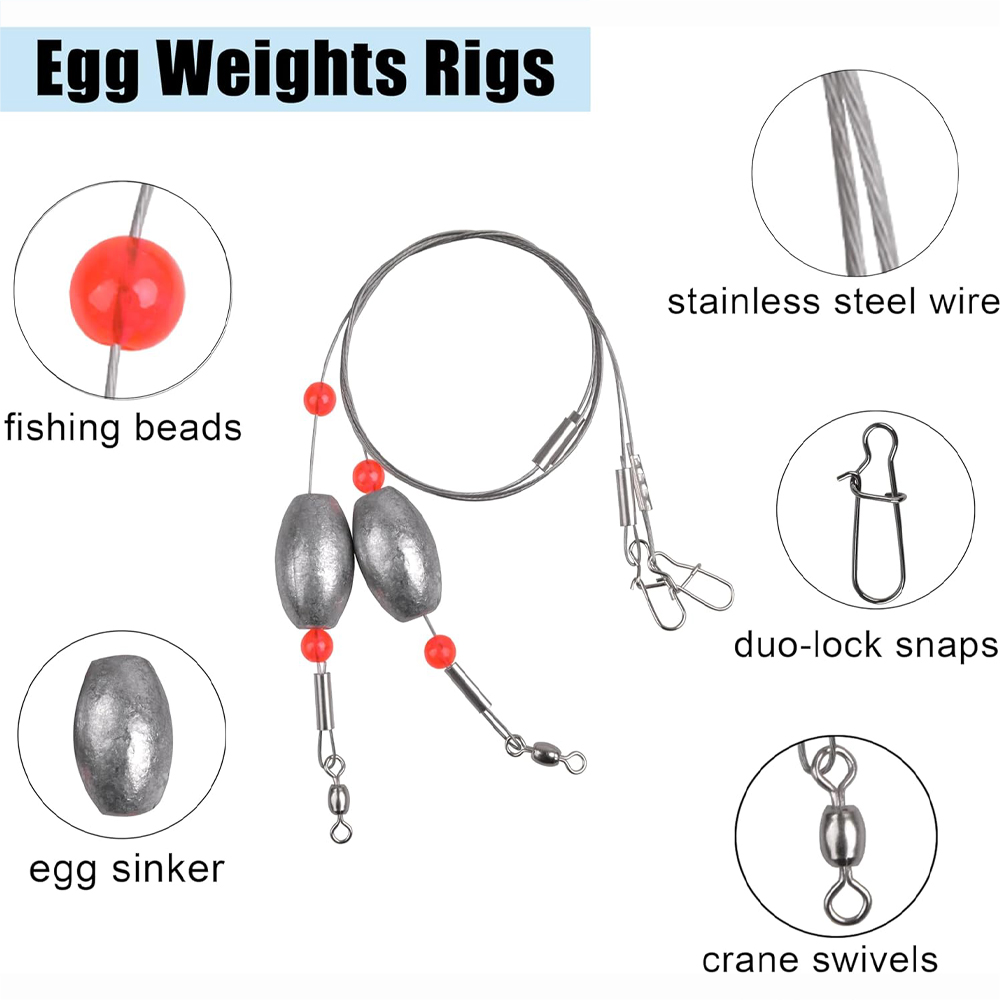 낚시 달걀 싱커 무게추 철사 리더 하단 낚시 리그, 넙 - Fishing Equipment Shop 리뷰 및 가격