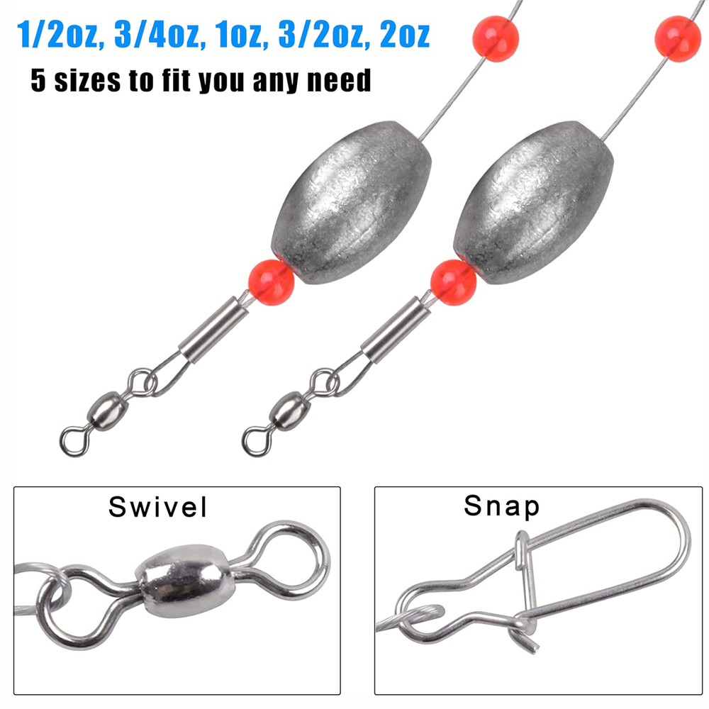 낚시 달걀 싱커 무게추 철사 리더 하단 낚시 리그, 넙 - Fishing Equipment Shop 리뷰 및 가격