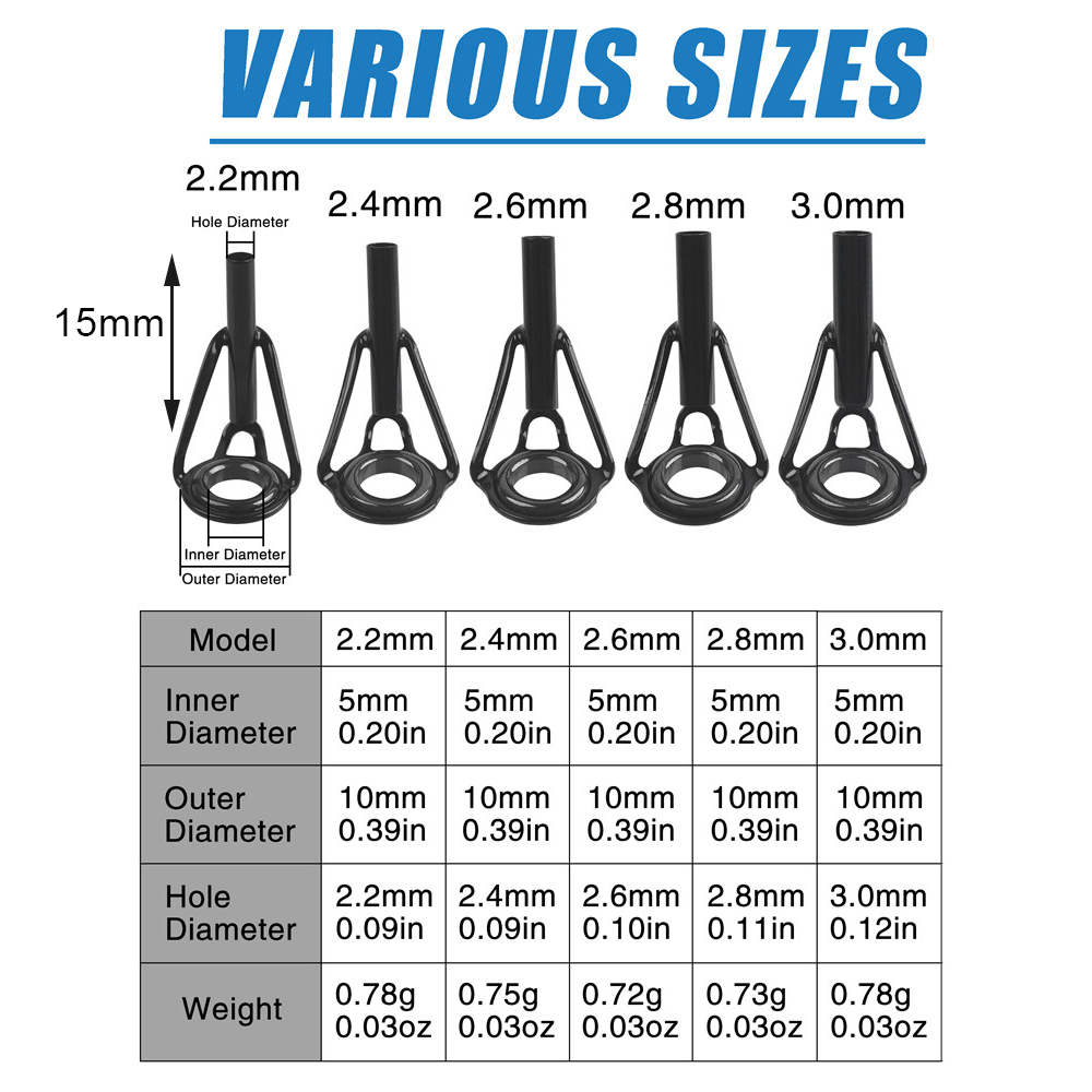 낚싯대 가이드 낚싯대 팁 교체 키트 낚싯대 수리 키트  - Fishing Equipment Shop 리뷰 및 가격