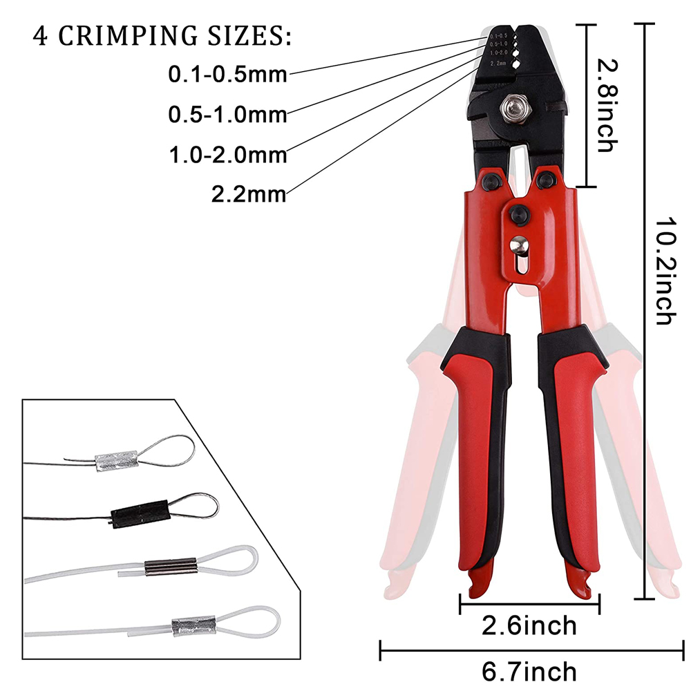 크림프 낚시 슬리브 세트, 크림핑 플라이어 포함, 헤비 - Fishing Equipment Shop 리뷰 및 가격