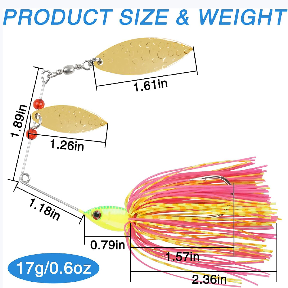 6개입 스피너베이트 낚시 미끼 버즈베이트 스핀너 베이트 - Fishing Equipment Shop 리뷰 및 가격