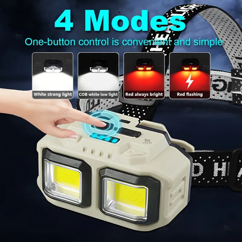 COB LED 헤드램프 충전식 헤드라이트 방수 작업등  - Fishing Headlamp 리뷰 및 가격