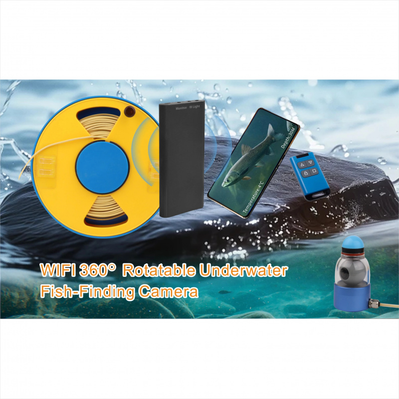 수중 낚시 카메라, 360도 °   회전식 WiFi 앱 - Underwater Fishing Camera 리뷰 및 가격