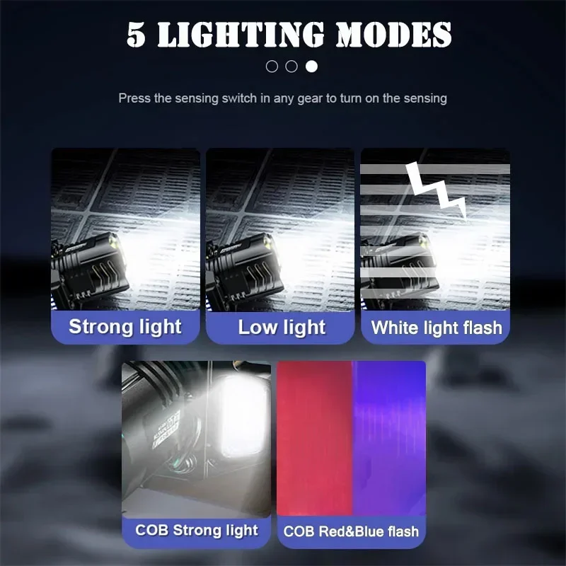 강력한 LED 헤드램프 모션 센서 헤드라이트 18650 - Fishing Headlamp 리뷰 및 가격