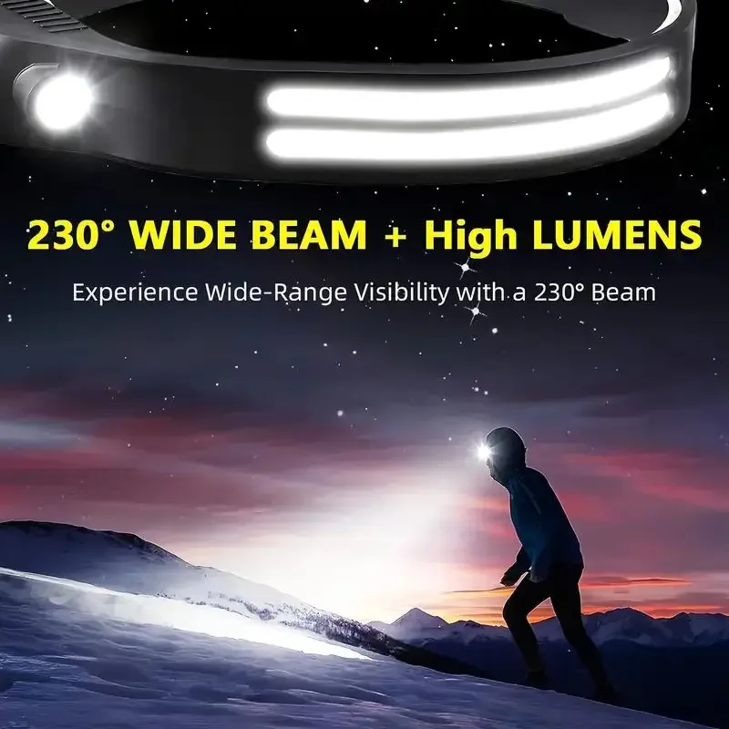 LED 센서 헤드램프 내장 배터리 USB 충전식 COB - Fishing Headlamp 리뷰 및 가격