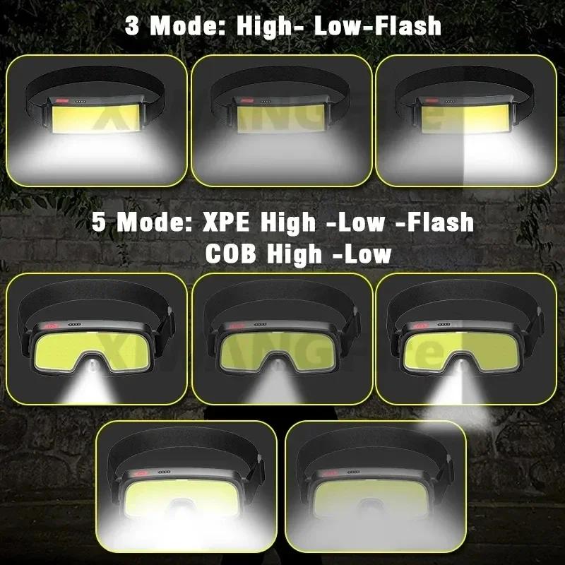 강력한 COB LED 헤드램프 Type-c 충전식 헤드 - Fishing Headlamp 리뷰 및 가격
