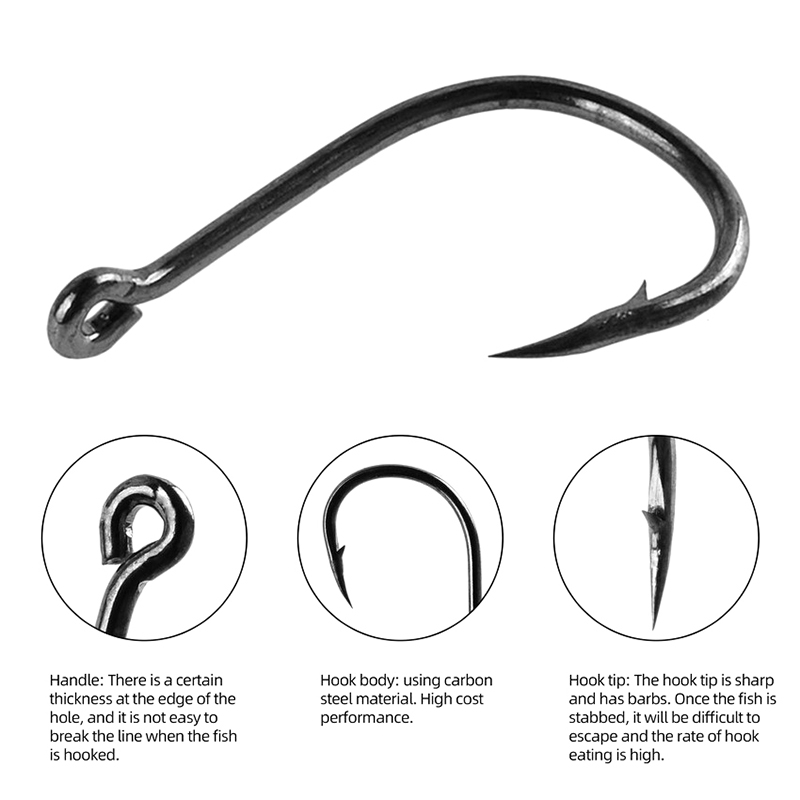 100-500PCS 낚시 바늘 세트 고탄소강 날카롭고  - Fishing Equipment Jet 리뷰 및 가격