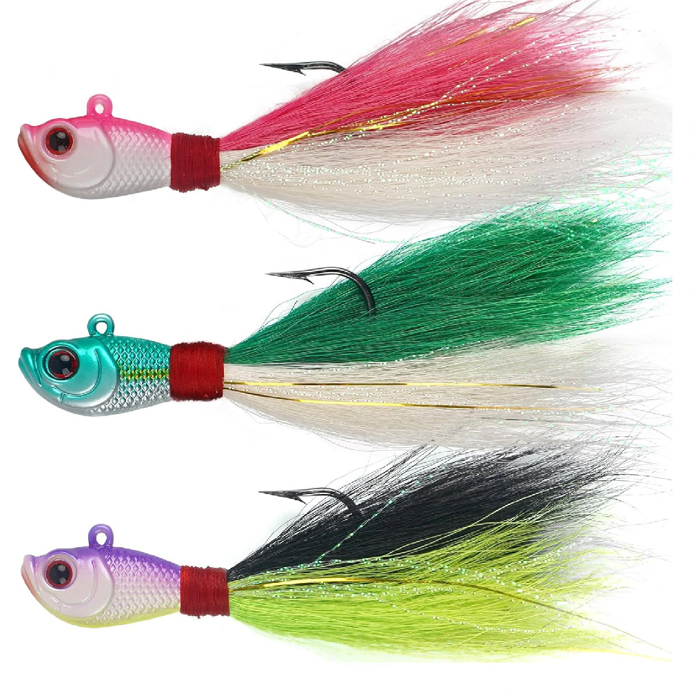 3개 버크테일 지그 바닷물 민물 루어 서프 낚시 루어  - Fishing Equipment Shop 리뷰 및 가격