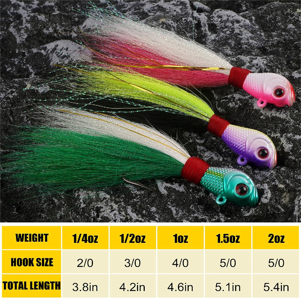 3개 버크테일 지그 바닷물 민물 루어 서프 낚시 루어  - Fishing Equipment Shop 리뷰 및 가격