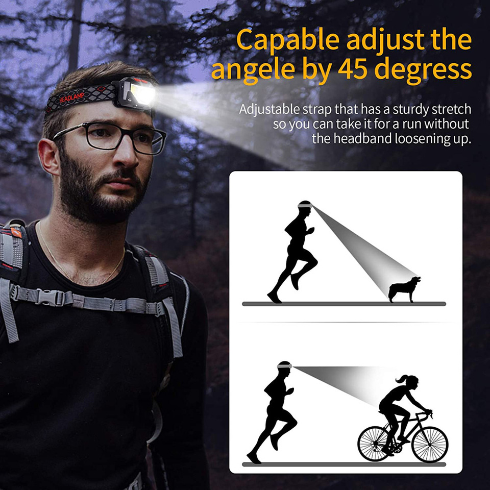 8가지 모드 LED 헤드라이트 핸즈프리 모션 센서 강력 - Fishing Headlamp 리뷰 및 가격